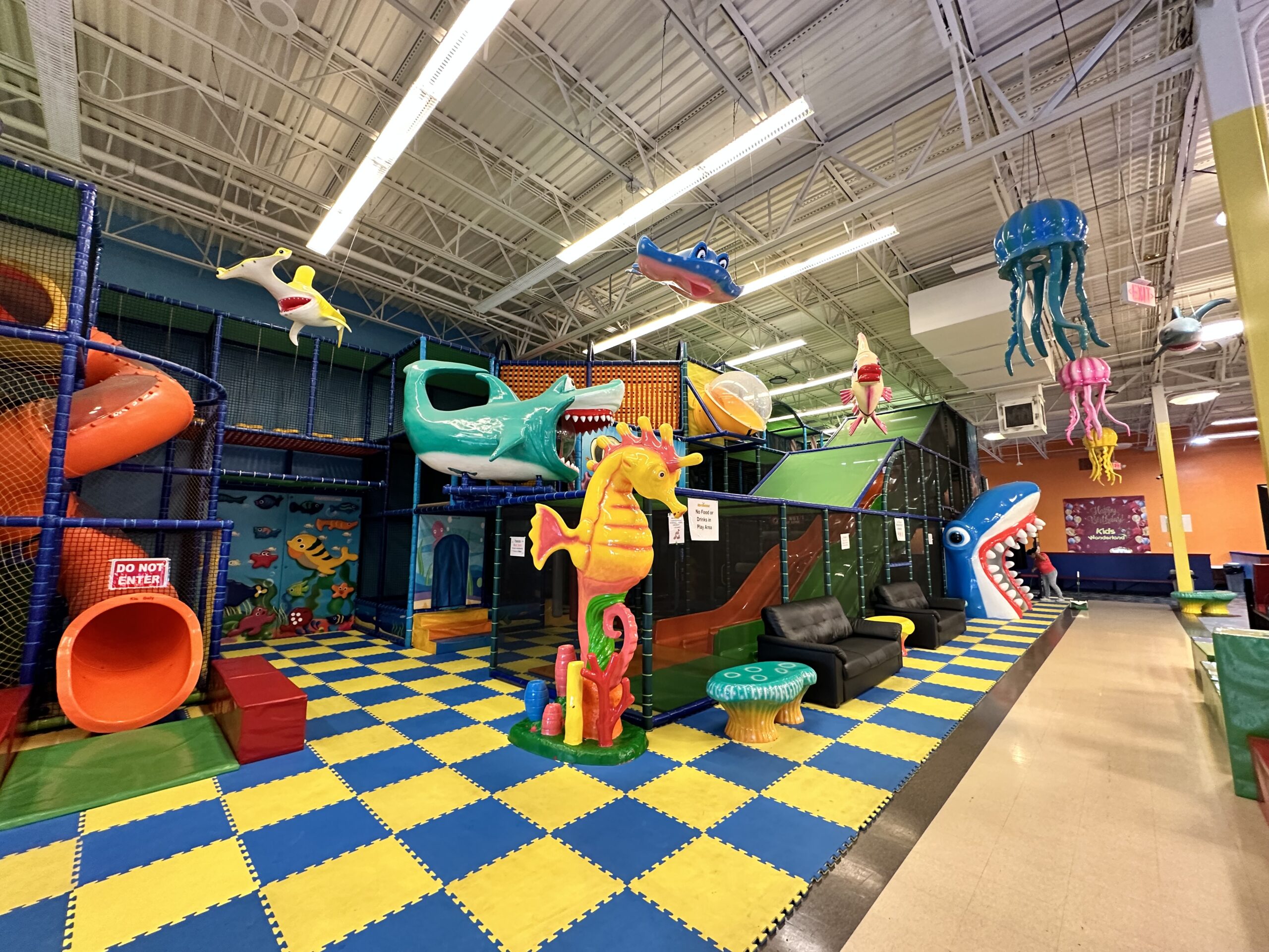 Multi-level indoor playground at Kids Wonderland McAllen