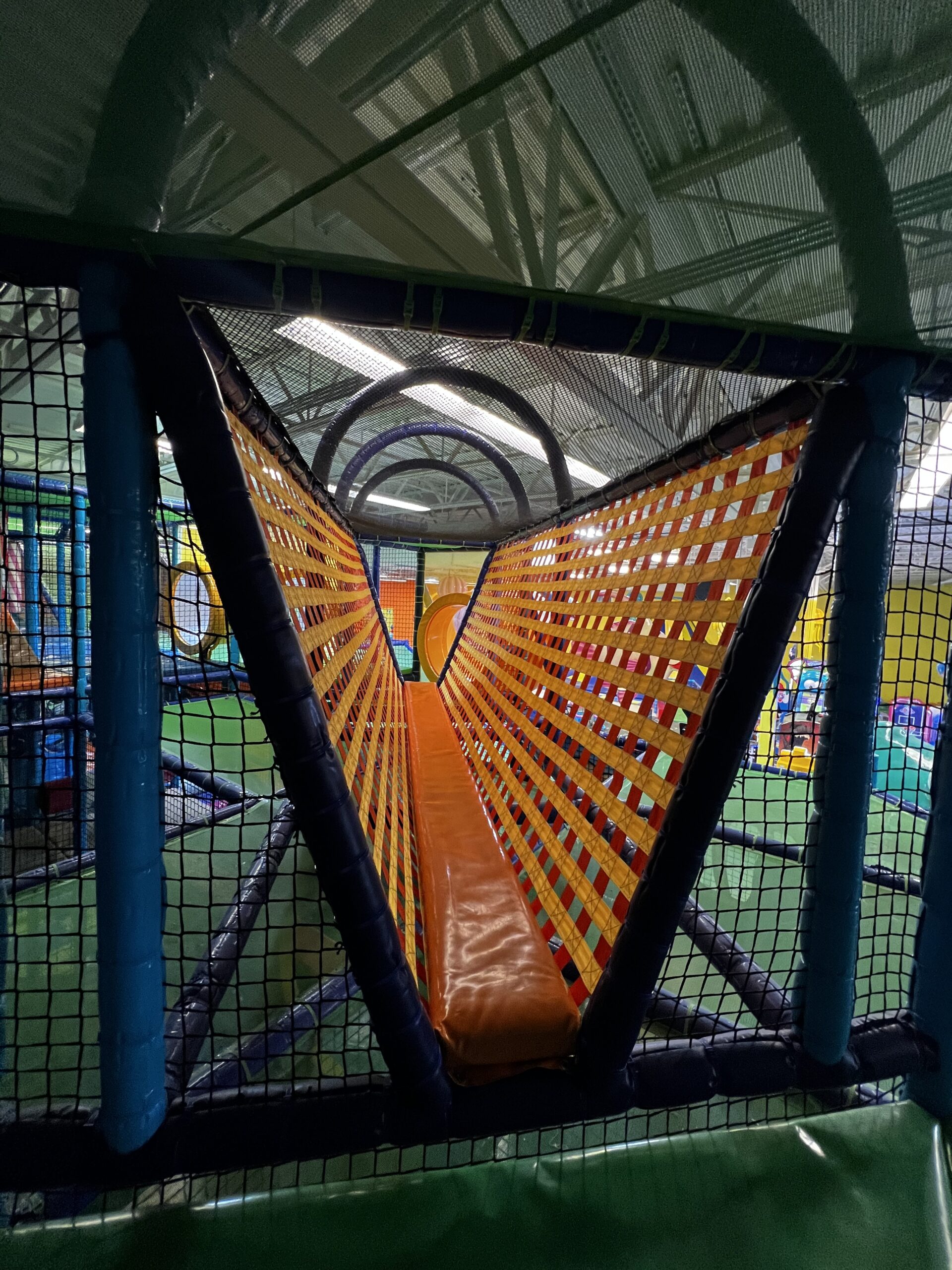 Orange rope walkway at Kids Wonderland McAllen